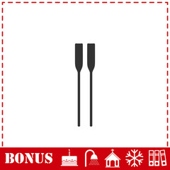 Paddle icon flat