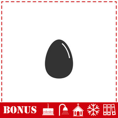 Egg vector icon flat