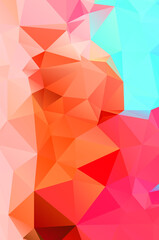 Orange pattern polygonal background. Shining colorful illustration