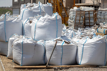 Construction waste in builders PVC waste bag