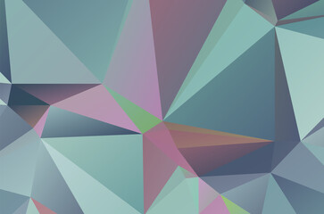 Fototapeta premium Vivid colorful gradient mosaic background. Geometric triangle, mosaic, abstract