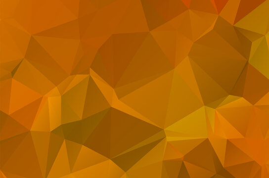 Light Orange mosaic vector pattern. triangular template