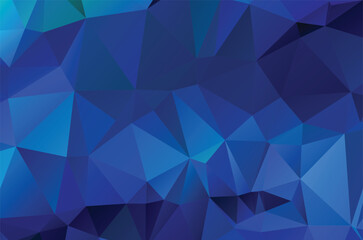 Abstract blue vivid triangle geometrical background, vector Illustration