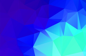 Fototapeta na wymiar Abstract blue vivid triangle geometrical background, vector Illustration