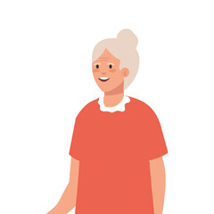 Grandmother design, Old woman female person mother grandparents family senior and people theme Vector illustration