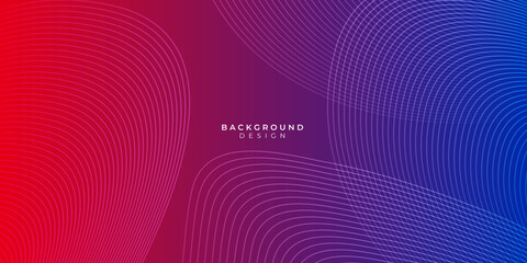 Modern red blue abstract background with stylish line wave curve suit for presentation design