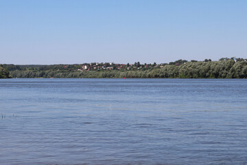 banks of the Oka River in summer