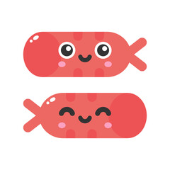 funny sausage mascot character