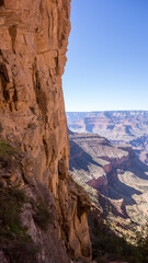 Looking back into the Grand Canyon