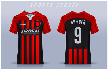 t-shirt sport design template, Soccer jersey mockup for football club. uniform front and back view.