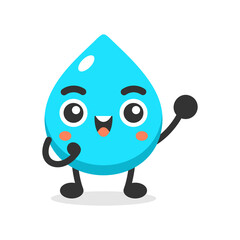 water mascot characters and greet