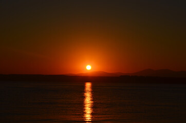 Canakkale sunrise, morning hours, red colors, sunrise, orange, red, yellow colors
