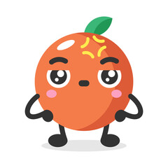 orange doodle mascot character and offended