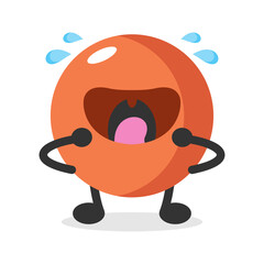 orange mascot character and laugh