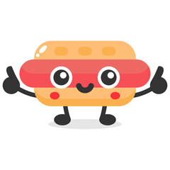 cute hotdog mascot character