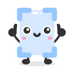 cute note mascot character