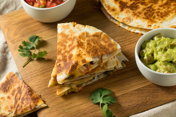 Homemade Vegetarian Quesadilla with Cheese
