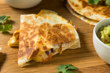 Homemade Vegetarian Quesadilla with Cheese