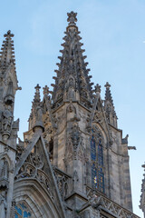 Fototapeta na wymiar Gothic Cathedral of Santa Eulalia in Barcelona