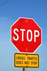 Stop Sign and Warning