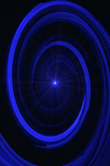 Blue color highlighted supernova art presented on star pattern graphical art abstract.