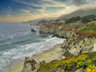 Beach Area in the coast of California. USA
