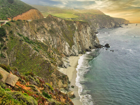 Beach Area in the coast of California. USA