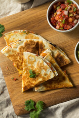 Homemade Vegetarian Quesadilla with Cheese