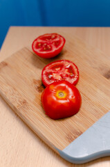 tomatoes on cutting board