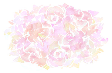 Acrylic, watercolor rose flower painting background.