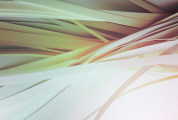 Abstract color strip wave paper horizontal background.