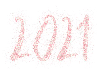 2021 Happy New Year vector greeting card, banner.