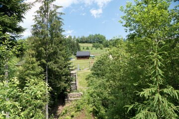 beautiful nature landscape in beskydy in eastern bohemia