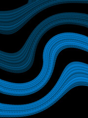Blue color highlighted flow line art presented on star pattern graphical art abstract.