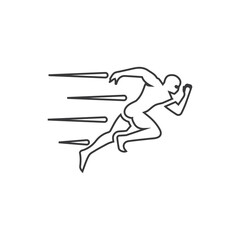 Fototapeta na wymiar people Running gesture illustration vector design