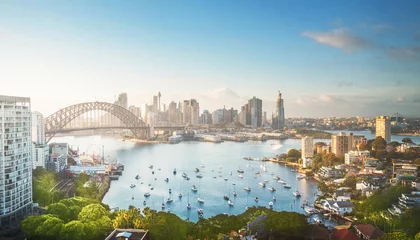 Fototapete Sydney Sonnenaufgang, Hafen von Sydney, New South Wales, Australien?