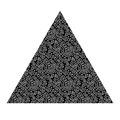 Black triangle with white Doodle-style.Interesting unusual ethnic frame.Simple doodles.Vector isolated image with space for text.For packaging, website, postcards, magazines.Stock illustration