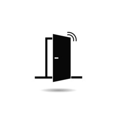 Wireless door icon with shadow