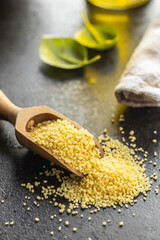 Dry yellow couscous