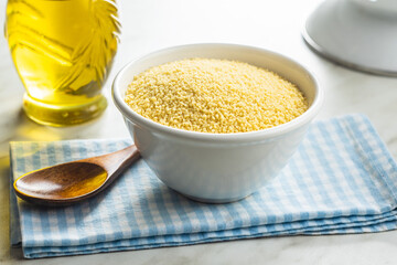 Dry yellow couscous