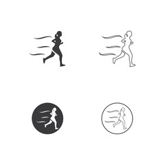 people Running gesture  illustration vector design