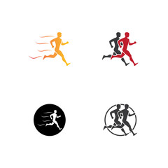 people Running gesture  illustration vector design