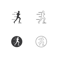 people Running gesture  illustration vector design