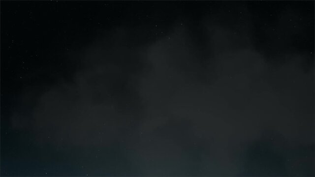Animation of a Night Sky with Stars and Light Clouds, 4k resolution, Travelling, Motion Background, 01