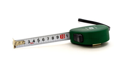 Roulette for measuring distance on a white isolated background