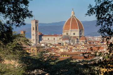 Fototapeta na wymiar Amazing view of Cathedral of Santa Maria del Fiore in Florence