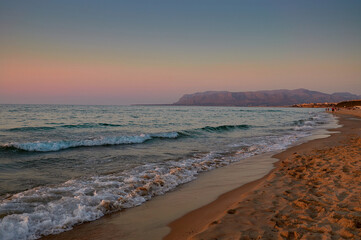 sunset over the Tyrrhenian Sea