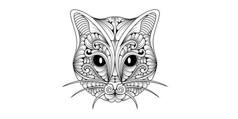 vector drawing of a cat