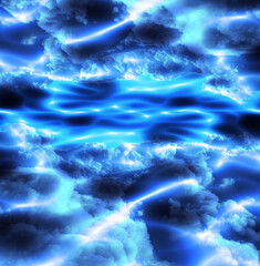 Beautiful Flowing Light Abstract. 3D rendering