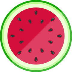 vector illustration of a watermelon on white background